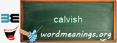 WordMeaning blackboard for calvish